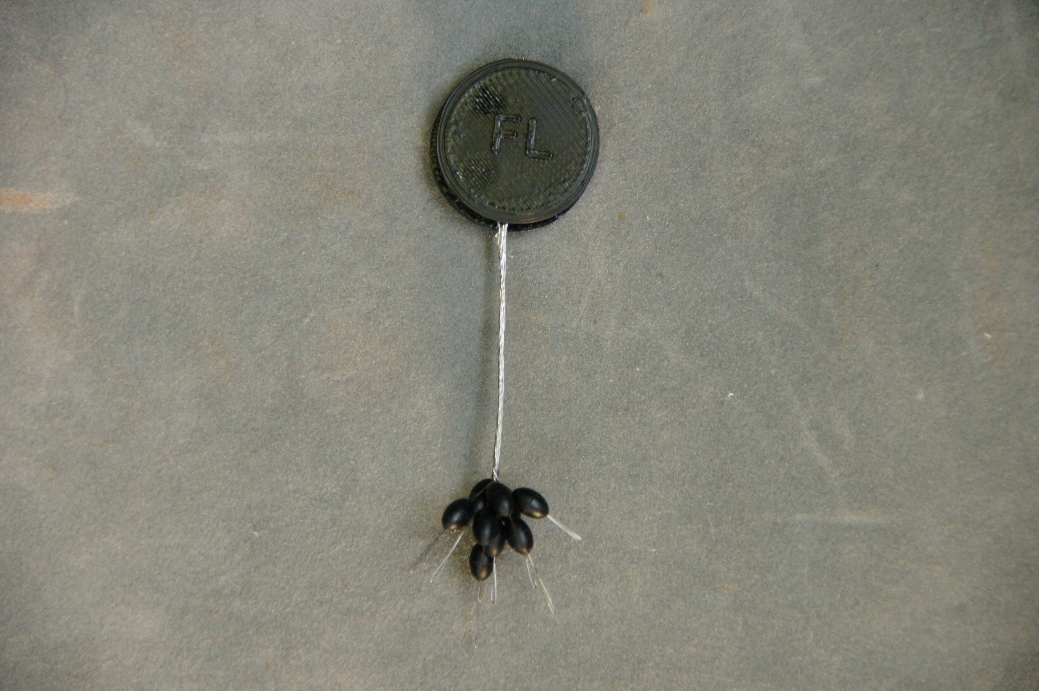 Stopper für Angelschnur schwarz 10stk.